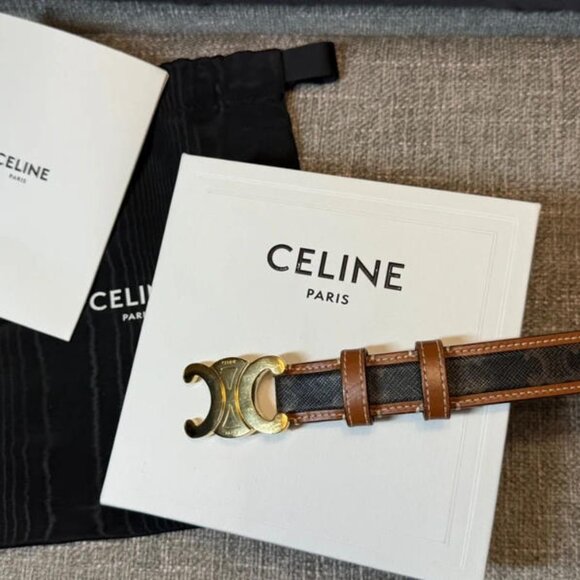 Celine Triomphe Canvas Belt 25mm - New with Box - Picture 7 of 9